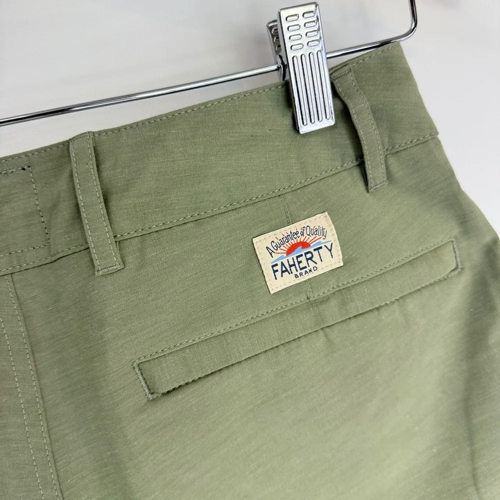 Huckberry‎ Faherty All Day Shorts Mens 28 Green Hybrid Chino Stretch MSC0012